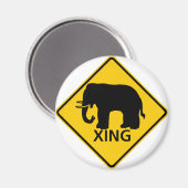 象の交差点のハイウェイ標識 マグネット (正面/裏面)