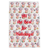 象の休日カスタマイズ ミディアムペーパーバッグ (正面)