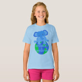 象の保存地球 Tシャツ (正面フル)