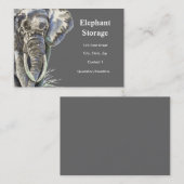 象の保存水の色アフリカ動物アート 名刺 (正面/裏面)
