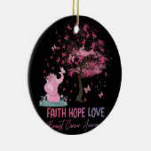 象の信仰ホープ愛の乳がん認識度 セラミックオーナメント (右)