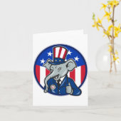 象の共和党のメッセージカード カード (黄色い花)