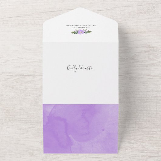 象の写真の誕生発表カード オールインワン招待状 (外側)