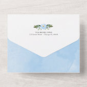 象の写真の誕生発表カード オールインワン招待状 (裏面)