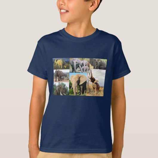 象の写真 Tシャツ (正面)