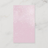 象の冬の女の子の赤ちゃんシャワーおむつラッフル エンクロージャーカード (裏面)