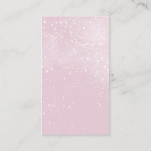 象の冬の女の子の赤ちゃんシャワーおむつラッフル エンクロージャーカード (裏面)