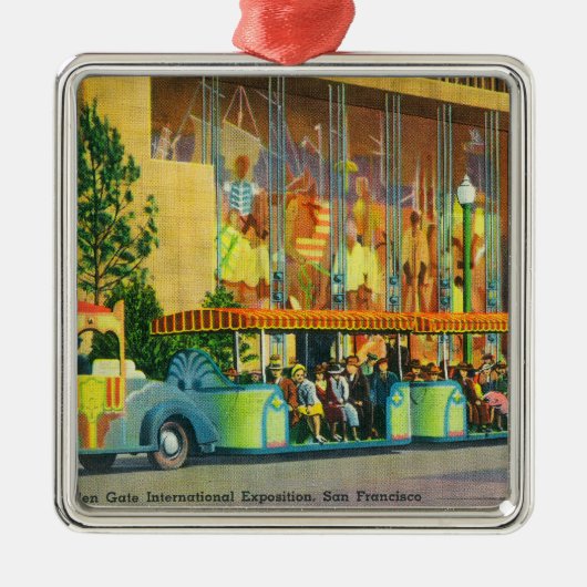 象の列車の眺め メタルオーナメント (正面)