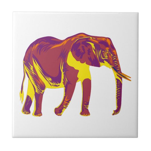 象の動き タイル (正面)