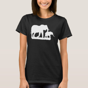 象の動物のモチーフのシルエットアフリカサファリImp Tシャツ