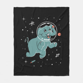 象の動物の宇宙 フリースブランケット
