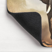 象の動物の自然威厳のある野生 マウスパッド (コーナー)