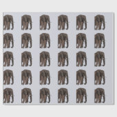 象の動物アート ラッピングペーパー (フラット)