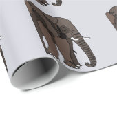 象の動物アート ラッピングペーパー (ロールコーナー)