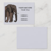 象の動物アート 名刺 (正面/裏面)