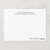 象の動物園の動物の赤ちゃんシャワーありがとう ポストカード (裏面)