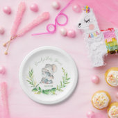 象の動物園ジャングル動物の赤ちゃんシャワー ペーパープレート (パーティー)