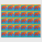 象の包装紙 ラッピングペーパー (フラット)