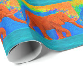 象の包装紙 ラッピングペーパー (ロールコーナー)