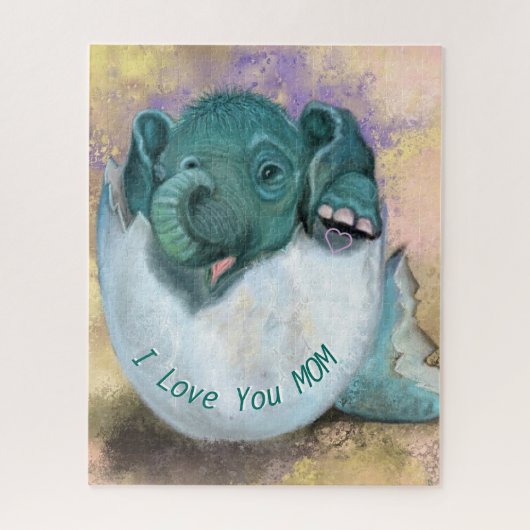 象の卵のパズル – 私はあなたを愛しているママ –  ジグソーパズル (縦)