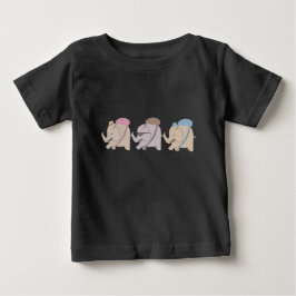 象の友達 ベビーTシャツ