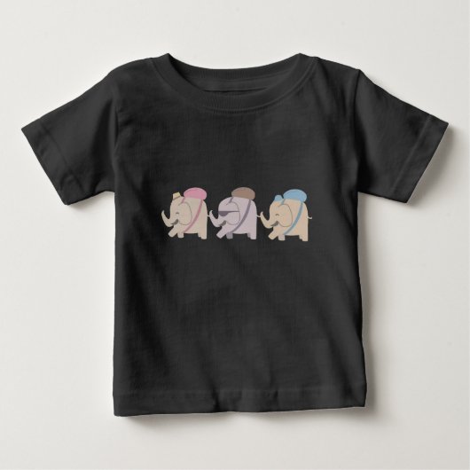 象の友達 ベビーTシャツ (正面)