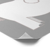 象の双子男女兼用赤ちゃんシャワーバナー ポスター (角)