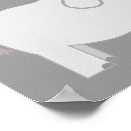 象の双子男女兼用赤ちゃんシャワーバナー ポスター (角)