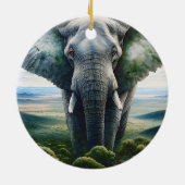 象の反射 セラミックオーナメント (裏面)