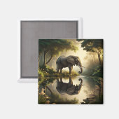 象の反射 マグネット (正面/裏面)