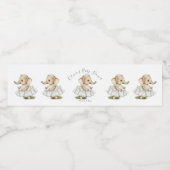 象の名パーソナライズされた女の子の赤ちゃんシャワー ペットボトルラベル (シングルラベル)