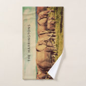 象の名前をカスタムする手タオル ハンドタオル (ハンドタオル)