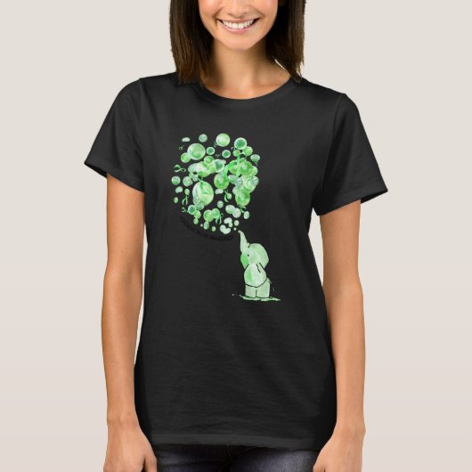 象の吹上緑の風船の脳性麻痺Aw Tシャツ (正面)