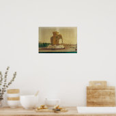 象の噴水の表示 ポスター (キッチン)