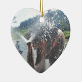 象の噴霧水 セラミックオーナメント (右)