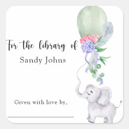 象の図書館 スクエアシール