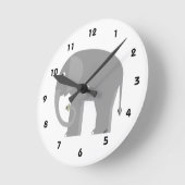 象の壁掛け時計 ラウンド壁時計 (傾斜)