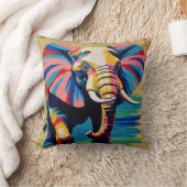 象の夢キリム枕：オリエンタルヴィンテージ クッション (ブランケット)