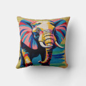 象の夢キリム枕：オリエンタルヴィンテージ クッション (裏面)