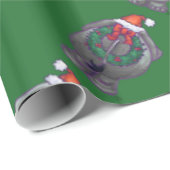 象の天地パターンクリスマス ラッピングペーパー (ロールコーナー)