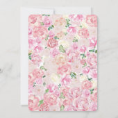 象の女の子のシャワーに賢い言葉 招待状 (裏面)