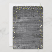 象の女の赤ちゃんのシャワーの素朴な花模様 招待状 (裏面)