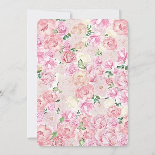 象の娘が知恵の言葉をシャワー 招待状 (裏面)