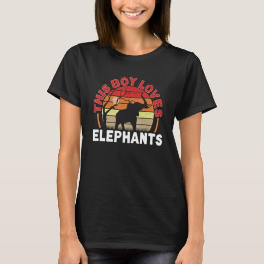 象の子この子は象を愛する Tシャツ (正面)