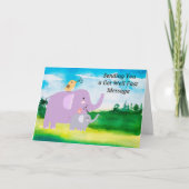 象の子供のための良いカードを取得。 カード (正面)