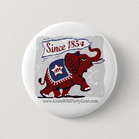 象の子供ボタン 缶バッジ (正面)