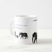 象の家族 コーヒーマグカップ (正面左)