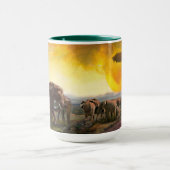 象の家族「結びつく絆」 マグカップ (中央)