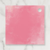 象の小さな恋人の女の子赤ちゃんシャワー フェイバータグ (裏面)