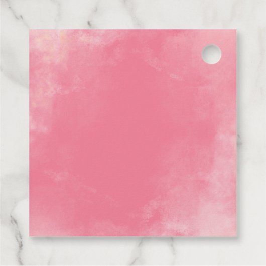 象の小さな恋人の女の子赤ちゃんシャワー フェイバータグ (裏面)